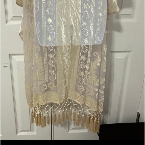 UNICORN 🦄 RARE FREE PEOPLE NIGHTBIRD BURNOUT KIMONO OS - Picture 5 of 16